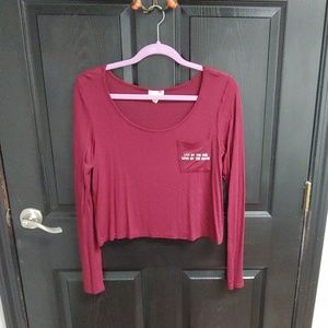 Long sleeve crop top